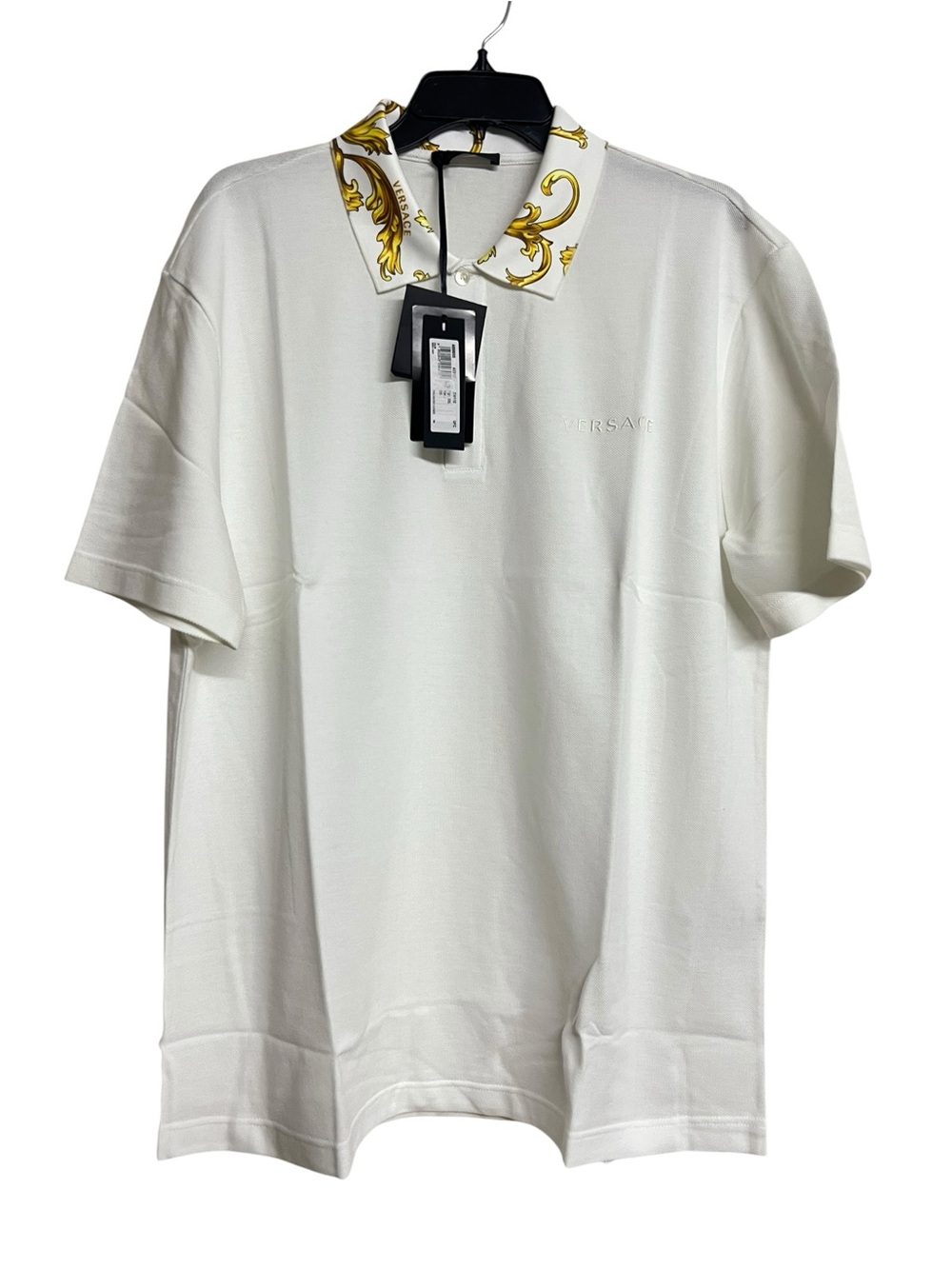 New Mens Versace Polo Shirt in White 3XL